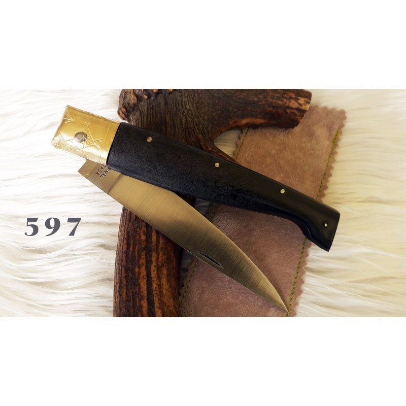 Coltello sardo tipo pattadese da lavoro, lama 11,5 cm, manico in resina con  anima in acciaio