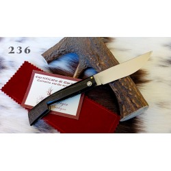 Coltello da scanno corrina in stile antico sardo, lama 9 cm, manico corno di montone